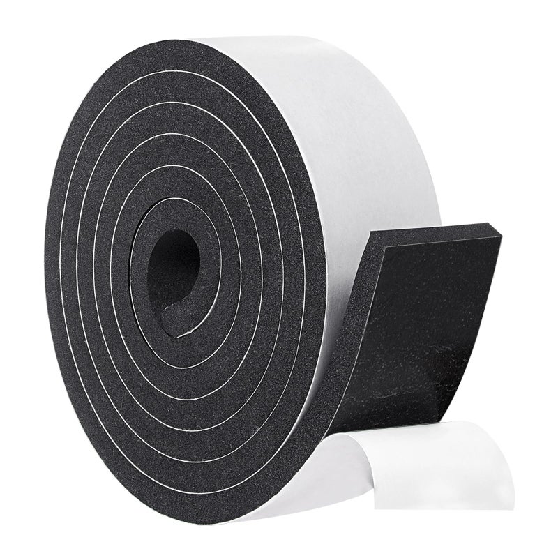 Yotache Foam Weather Stripping Adhesive 2 x38 Door Jamb Weather Seal Neoprene Window Foam Tape Outdoor Car Weather Stripping Roll Total 65 Feet Long