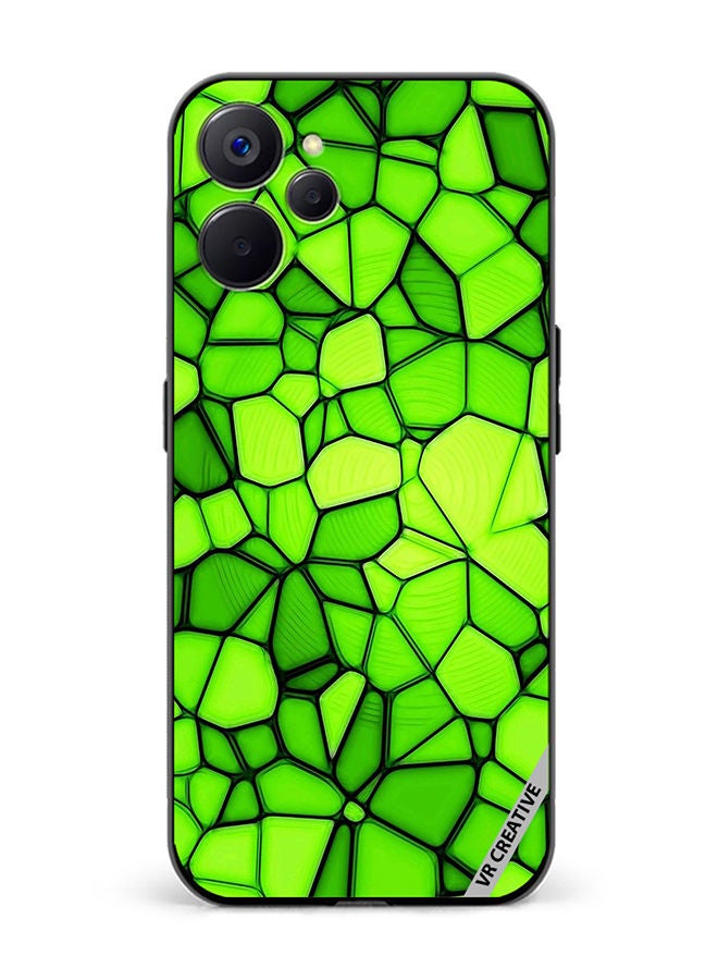 VR CREATIVE Protective Case Cover For Realme 10 5G Green Abstract Design Multicolour - Image 1