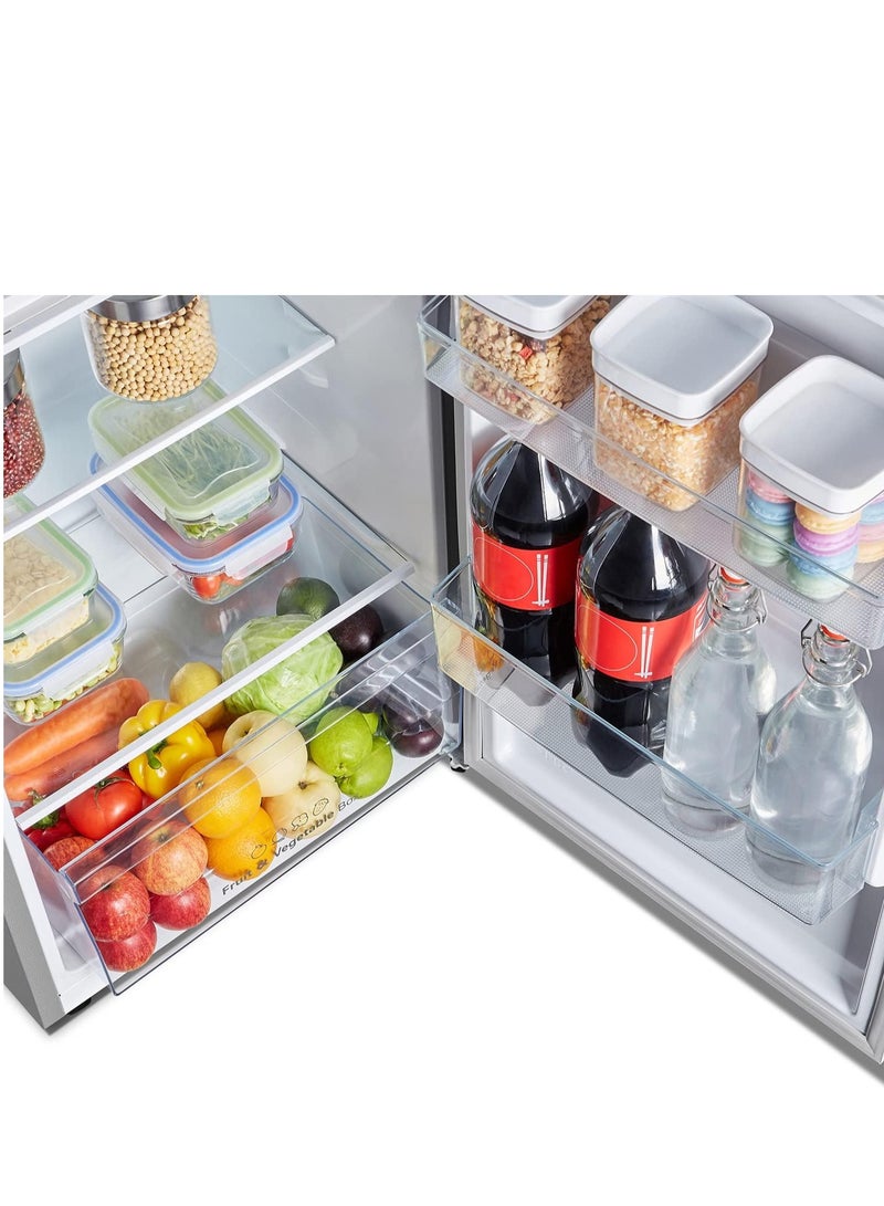 Hisense 264L Gross/ 203L Net Capacity Top Mount Double Door Refrigerator 150 W RT264N4DGN Silver - Image 4