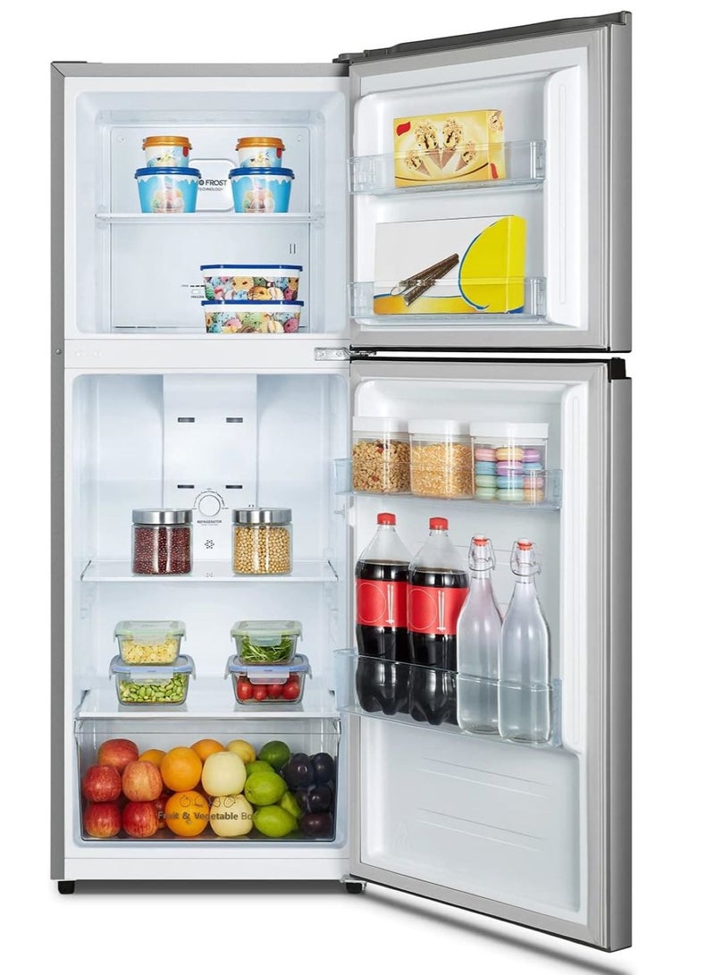 Hisense 264L Gross/ 203L Net Capacity Top Mount Double Door Refrigerator 150 W RT264N4DGN Silver - Image 3