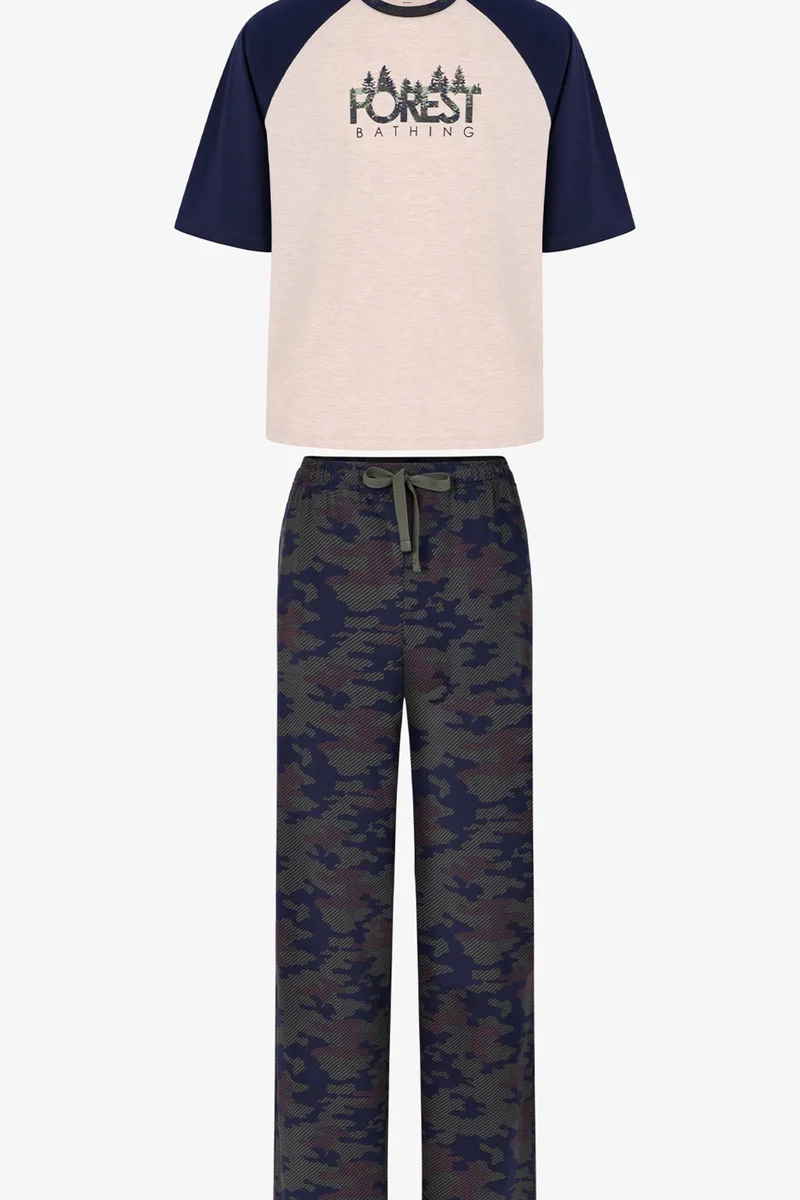 Penti PENTI Hidden Woods Camouflage Short Sleeve Pyjama Set