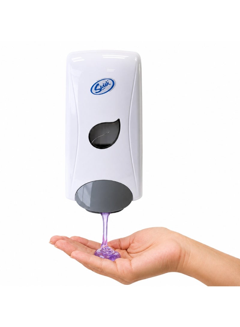 Swish Super Liquid Soap Dispenser 1000ml, Manual Hand Wash, Refillable Tank, White - Image 1