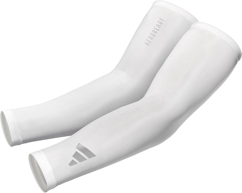 adidas Aeroready Comp Arm Sleeves - White - L/XL - Image 1