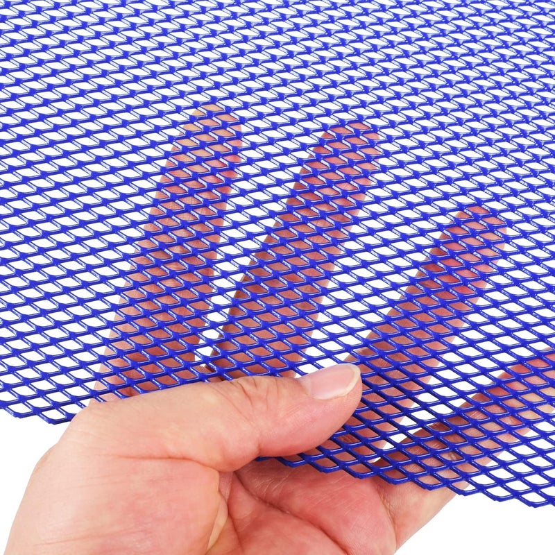 AggAuto Universal 40"x13" Car Grill Mesh - Aluminum Alloy Automotive Grille Insert Bumper Rhombic Hole 4x8mm, One of the Most Multifunctional Shape Grids Blue - Image 3