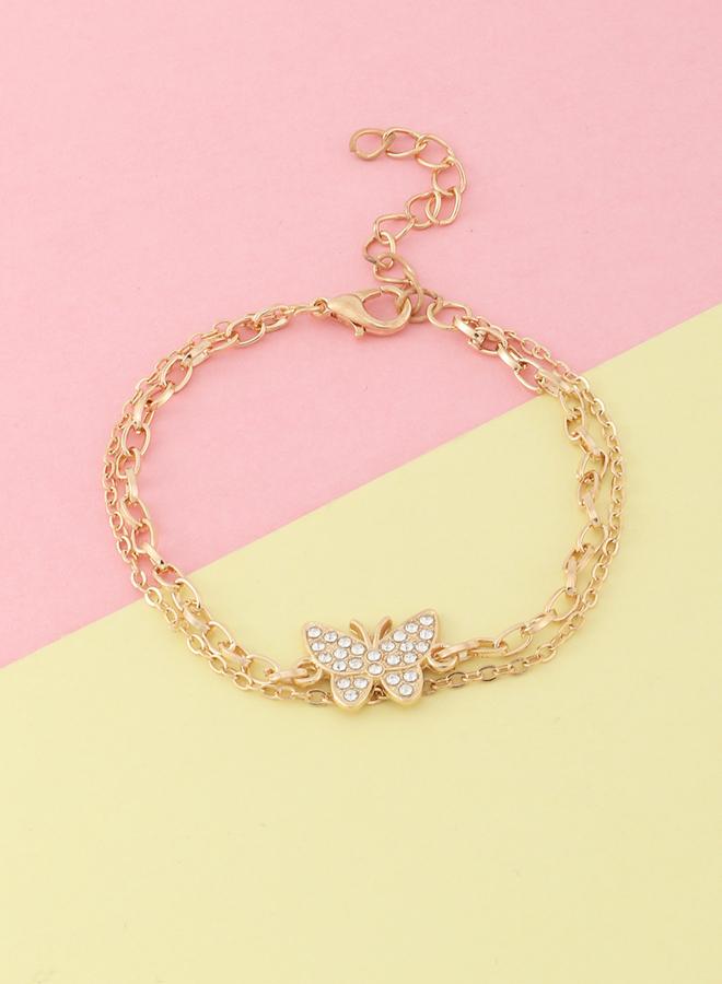 Take Two Girls Butterfly Charm Anklet - Image 2
