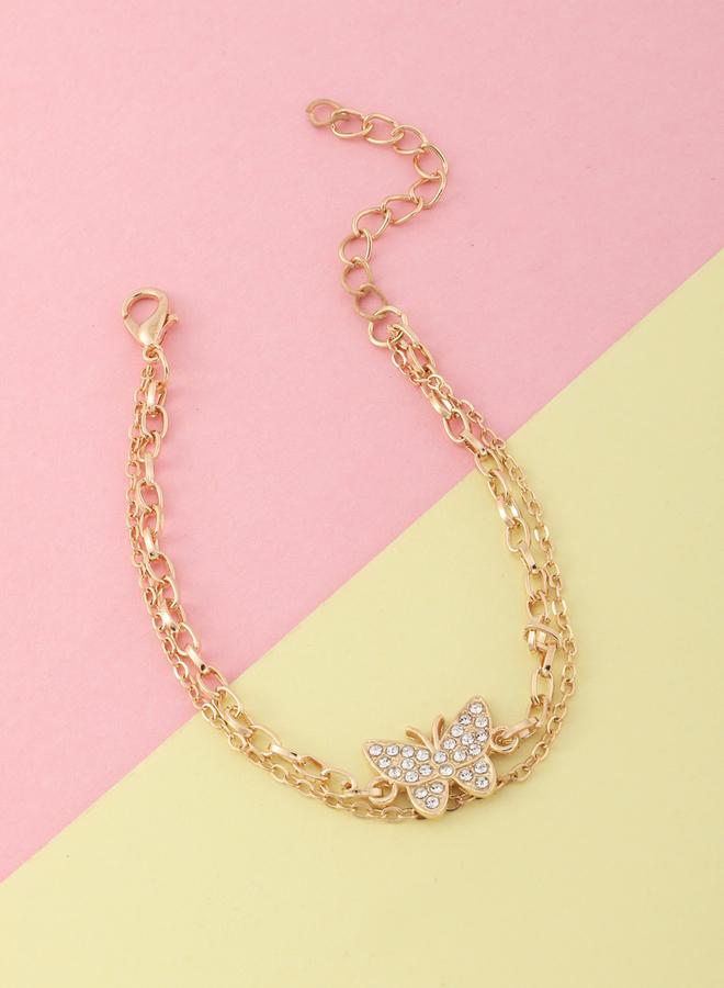 Take Two Girls Butterfly Charm Anklet - Image 3