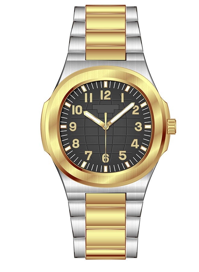 Watches for Men Fashion Stainless Steel Quartz Chronograph Water Resistant Watch Analog Wristwatch 