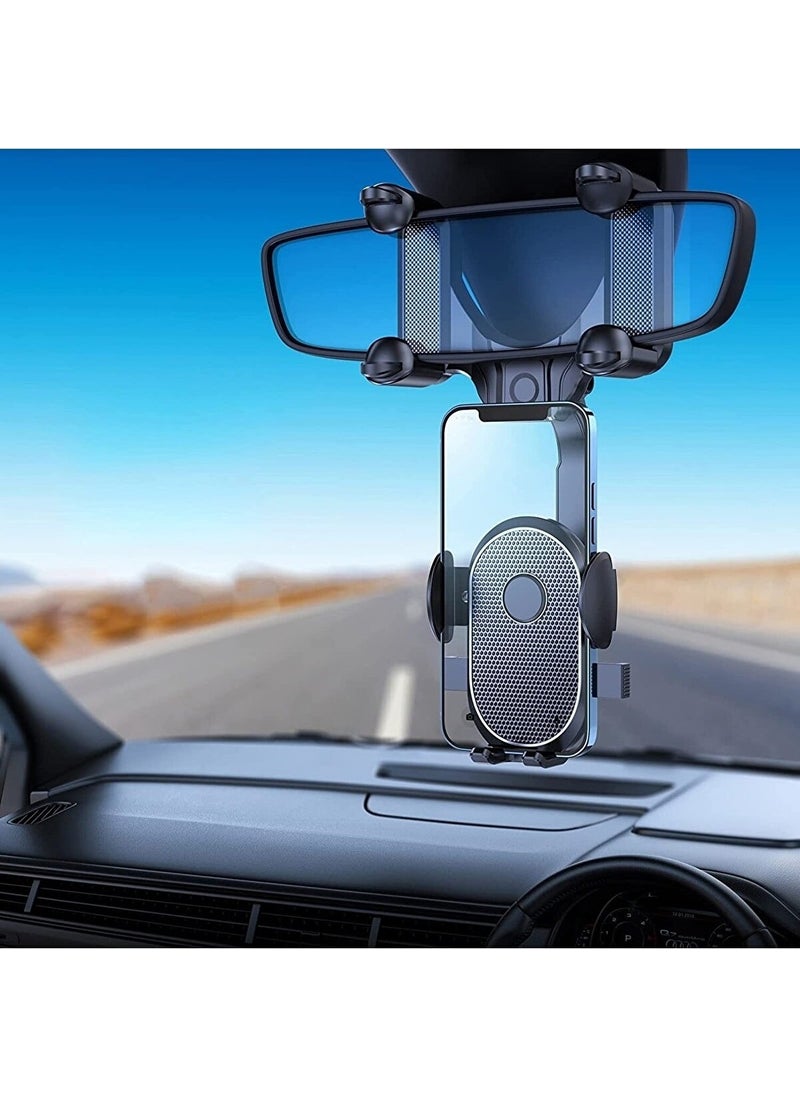 PSGT In-Car Phone Holder 360 Degree Rotatable Horizontal Vertical Use Rearview Mirror Compatible High Quality  - Image 2