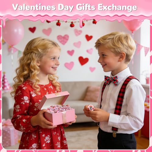 SCIONE 52 PCS Valentines Day Fidget Spinners for Kids Pink Heart Fidget Toys Bulk Mini Sensory Toys for Girls Boys Valentines Classroom Exchange Gifts Kids Party Favors Treasure Box Prizes - Image 5