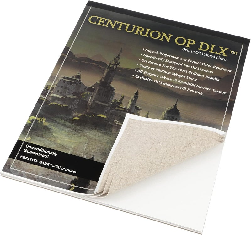 Centurion Deluxe Oil Primed Linen Pad (6x8 in) 10 Sheets per Pad –11 oz. No Bleed Pages, Lightweight, Easy to Travel Canvas Pad - Art Pad for Plein Air Painting - Image 1