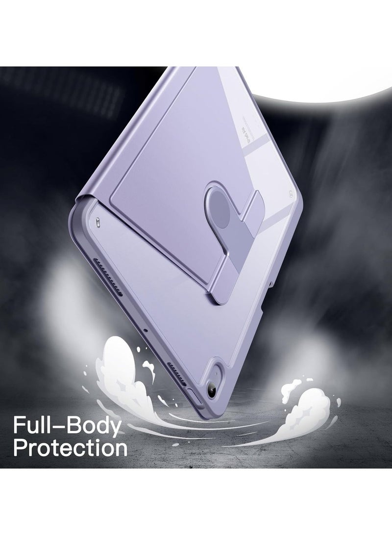 DUSALA Rotating Case for iPad (A16) 11 Generation 11 inch (2025) with Pencil Holder,360 Degree Rotation Protective Stand Slim Cover Clear Back, Auto Wake/Sleep (iPad A16) - Image 2