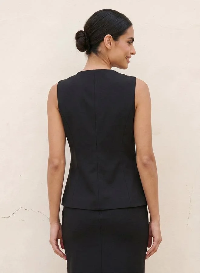 Splash FAV BLACK Smart Waistcoat for Women | Best Price UAE