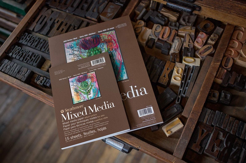 Strathmore (462-106 400 Series Mixed Media Pad, 6"x8", 15 Sheets , White - Image 5