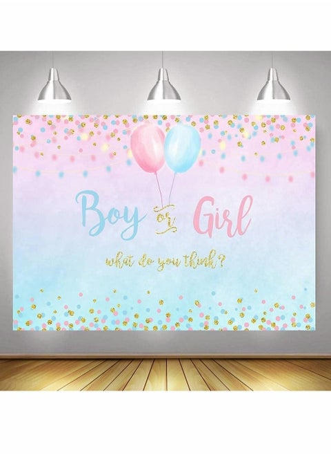 Baby Gender Reveal Party Supplies, Gender Backdrop Background Banner