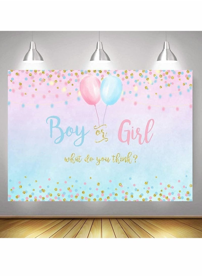 Excefore - Baby Gender Reveal Party Supplies, Gender Backdrop Background Banner - Image 1