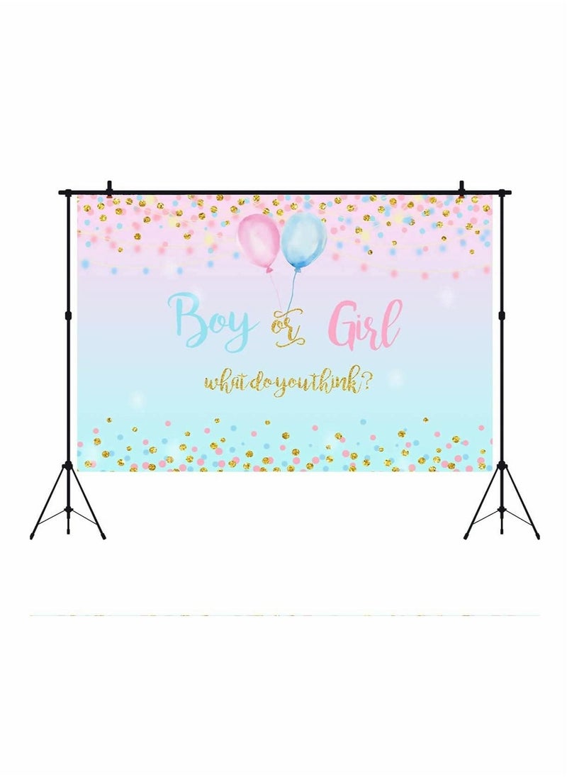 Excefore - Baby Gender Reveal Party Supplies, Gender Backdrop Background Banner - Image 1
