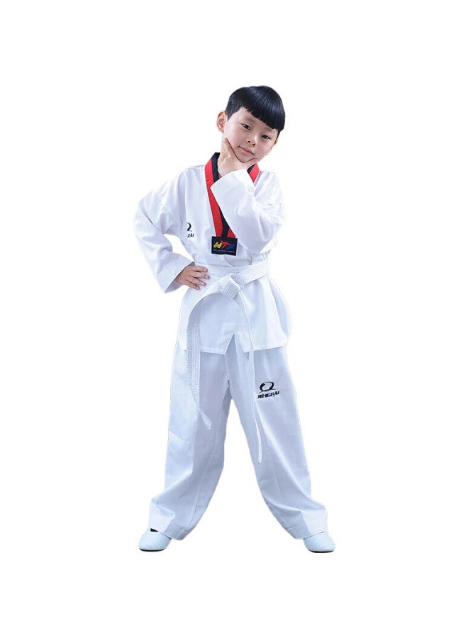 Competing pie Jingpai Taekwondo Uniform, Pure Cotton Long-Sleeve Children'S Taekwondo Uniform, Adult Competition Uniform, All-Cotton Taekwondo Clothing, Training Outfit - Image 2