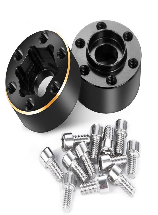 JGGZONE 4Pcs RC Brass Weights 12mm Hex Hub Extended Adapters Widen 9mm Counterweights for 1.9inch Beadlock Wheel Rim Compatible with Axial SCX10 90046 Redcat TRX4 Gen7 D90 CC01 1/10 RC Crawler (9mm) - Image 5