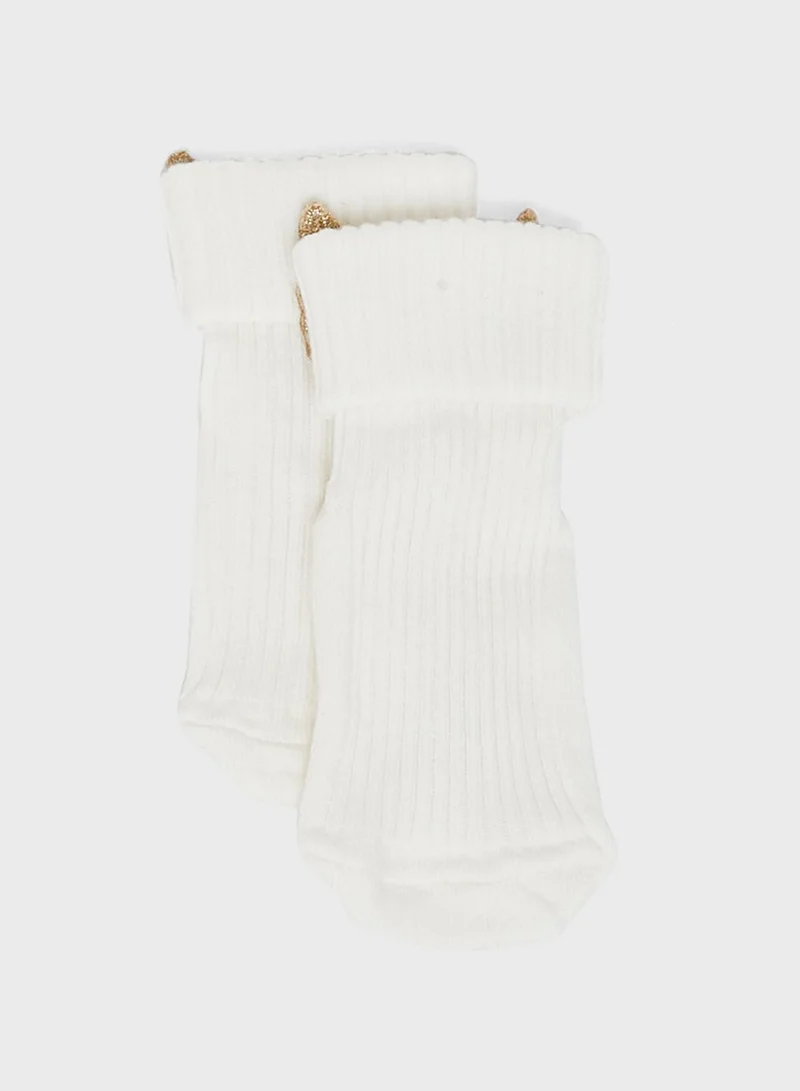 RIVER ISLAND Infant Gold Wing Socks