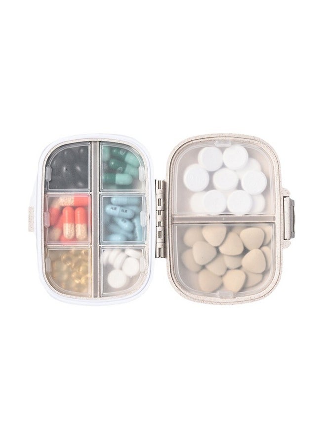 Generic Portable 8 Compartment Sealed Pill Box Weekly Pill Organiser  - Image 1
