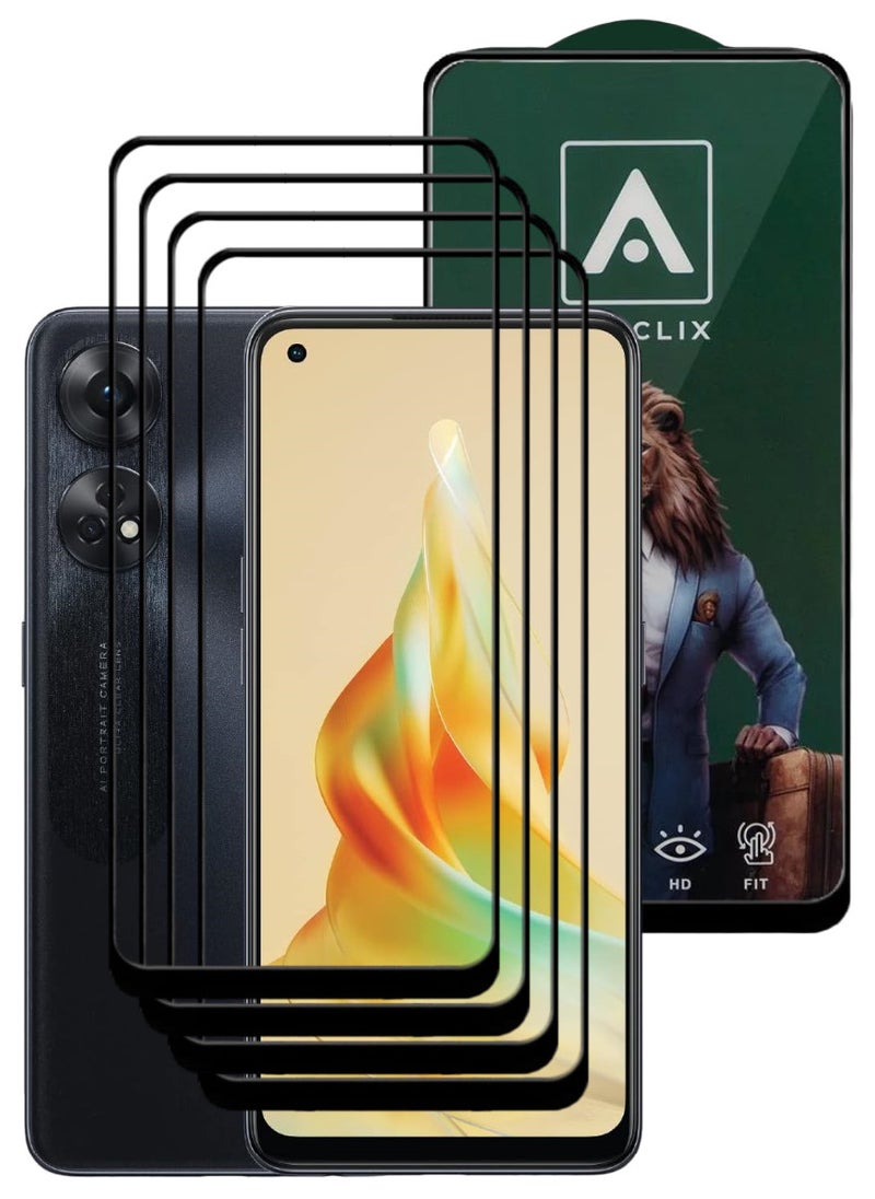 ACLIX 4 Pieces Antistatic ESD Dustproof Premium Quality High Definition Tempered Glass Screen Protector Designed For Oppo Reno8 T - Image 1