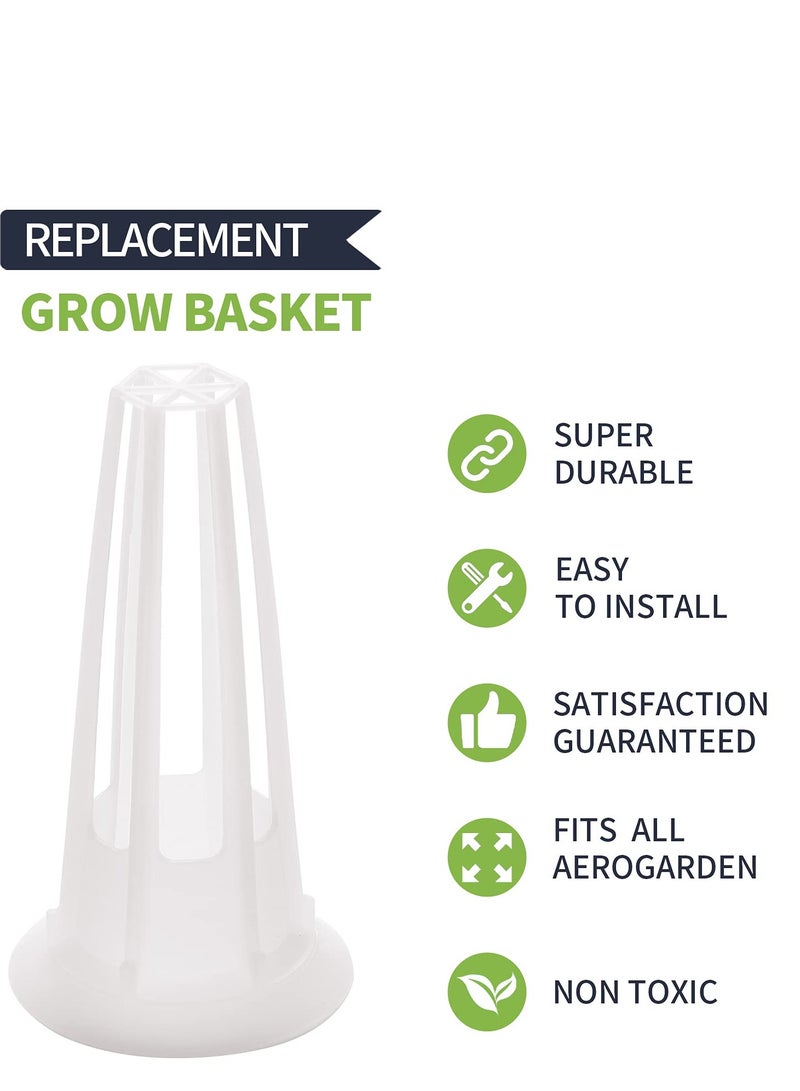 SOLARAE سلال النمو لنظام الزراعة المائية، سلة بذور مصنوعة من البلاستيك المتين، حاويات زراعة النباتات للزراعة المائية، سلال نباتات اقتصادية خفيفة الوزن 50 قطعة - Image 3
