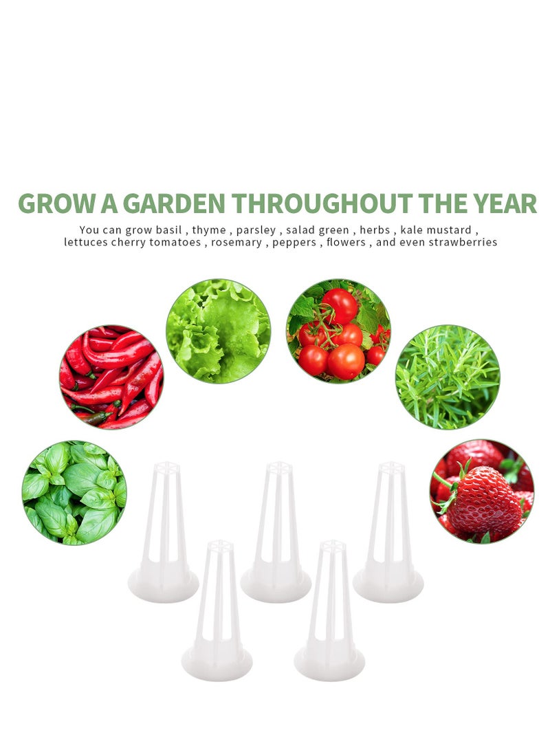 SOLARAE سلال النمو لنظام الزراعة المائية، سلة بذور مصنوعة من البلاستيك المتين، حاويات زراعة النباتات للزراعة المائية، سلال نباتات اقتصادية خفيفة الوزن 50 قطعة - Image 1