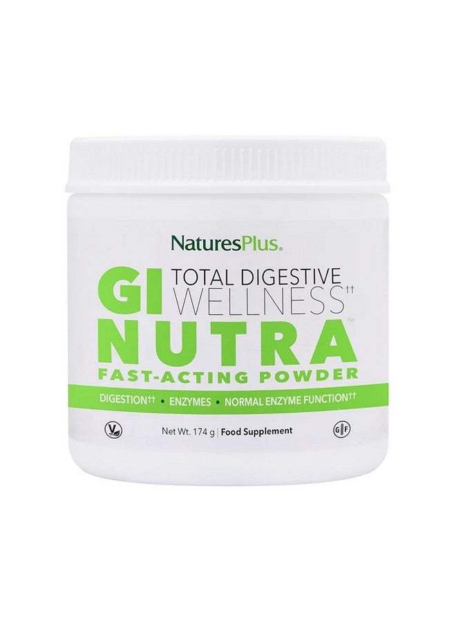 Natures Plus GI Natural Drink Powder - 6.14 Ounce, Vegetarian Powder - Dietary Supplement for Total Digestive Wellness - Probiotics, Prebiotics, Enzymes - Gluten-Free - 30 Servings - Image 1
