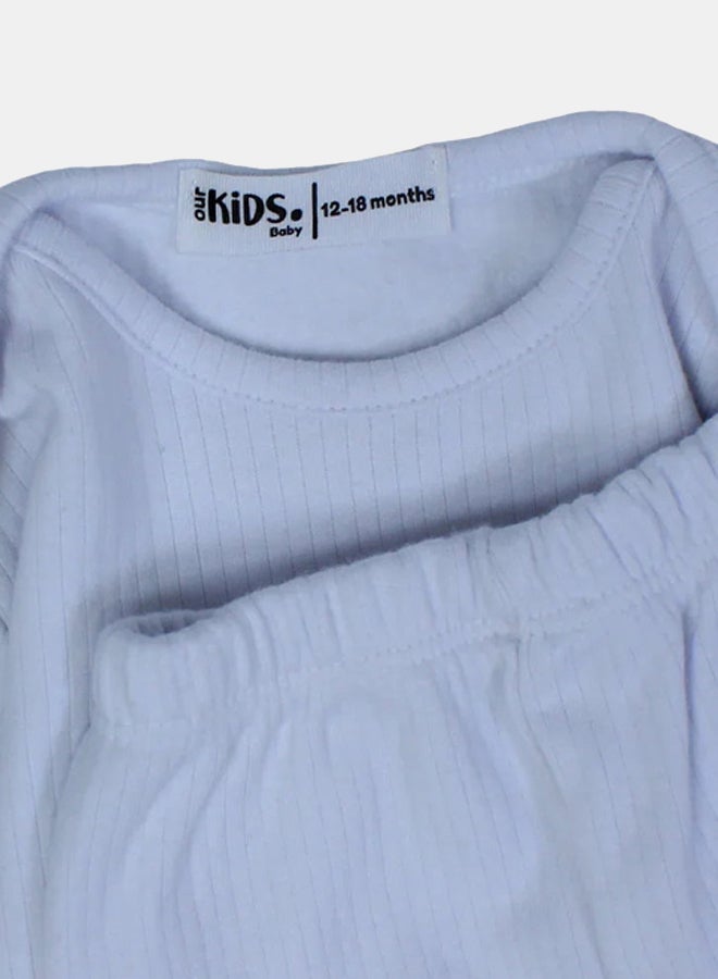 اوركيدز طقم دفايه بأكمام طويلة للأطفال الرضع – أبيض - Image 3