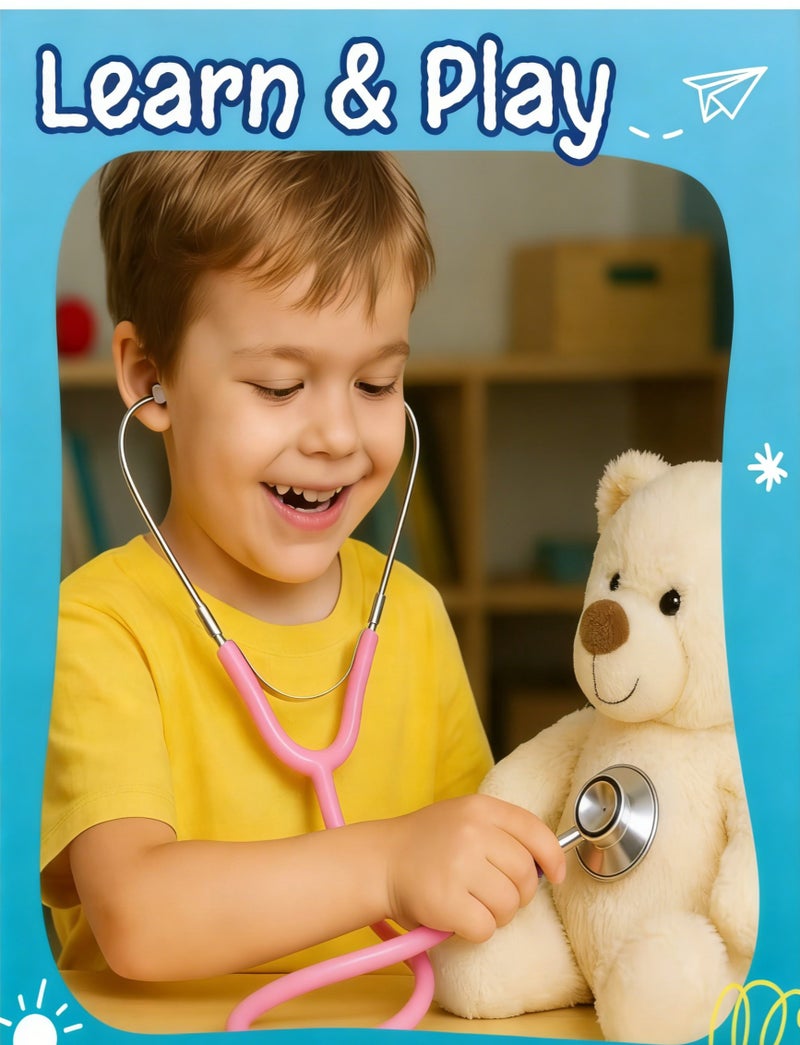 Kids Doctor Stethoscope Toy – Realistic Working Stethoscope for Children, Role Play Doctor toy for Boys & Girls – Educational Medical Pretend Play Toy for Toddlers & Kids Ages 3+ - Image 2