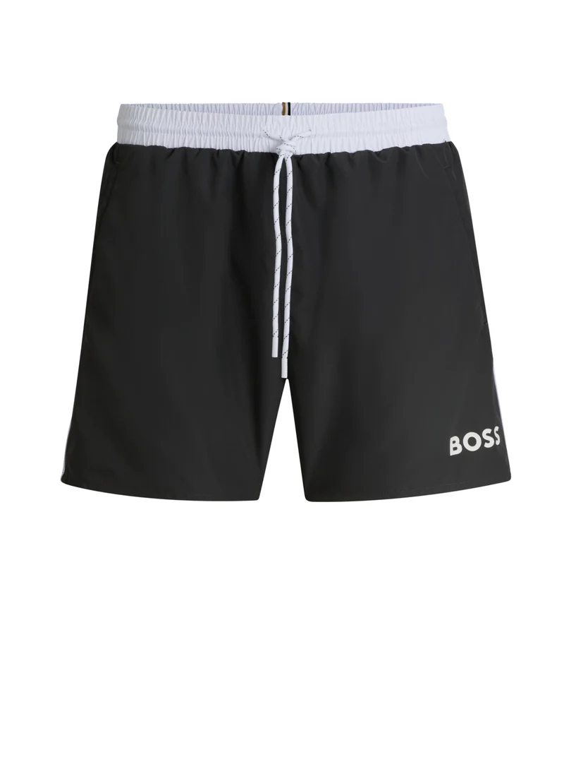 بوس Quick-dry swim shorts with logo print