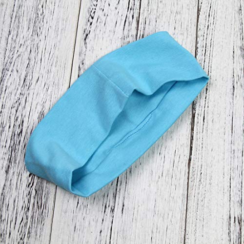 ICObuty Headbands Hairband Cotton Soft and Stretchy Elastic Solid Color 12 Pcs Per Lot (Maroon) - Image 3