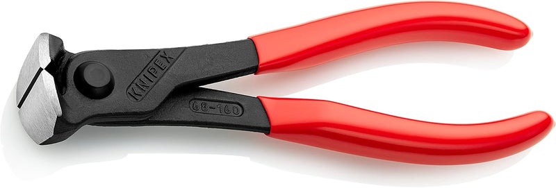 KNIPEX | 68 01 160 | End Cutter | Coated Handle | Black Atramentized - 160mm