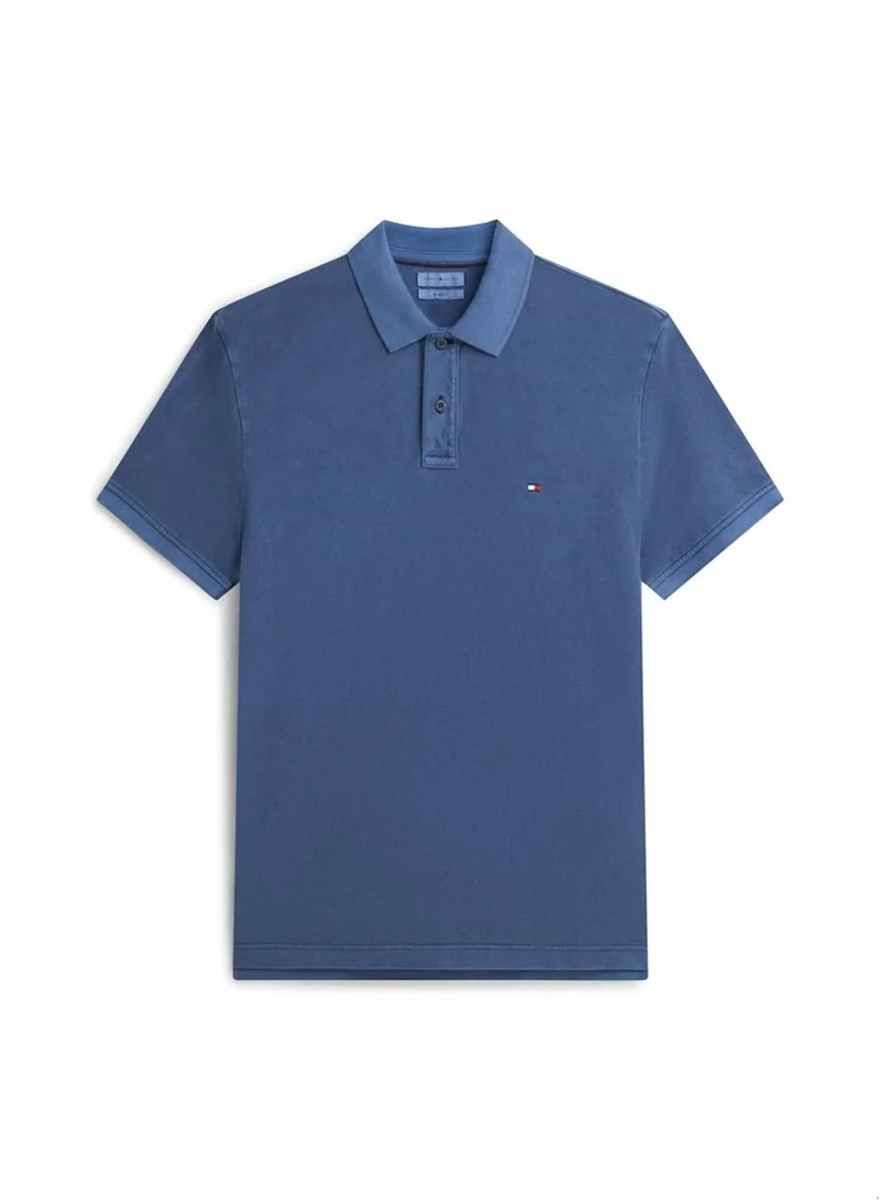 Tommy Hilfiger Carbon Navy Regular Fit Flag Embroidery Polo Shirt for Men | Best Price UAE