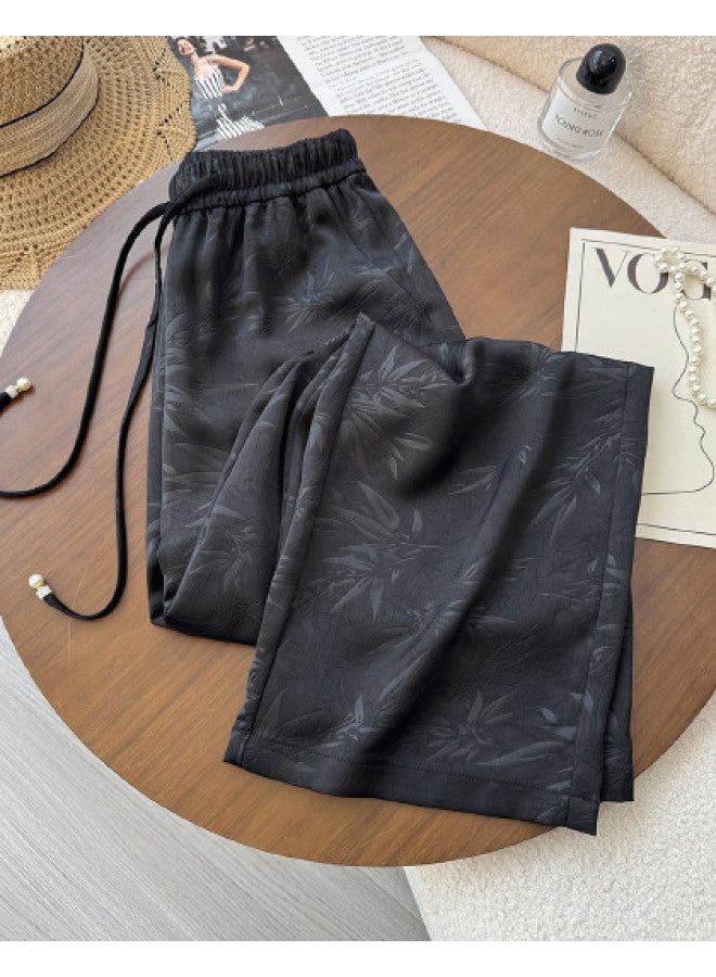 XINYANG New Chinese-style High-drape Floor-length Pants For Women - 2025 Summer National Style Casual Trousers, Straight-cut Thin Fabric Leisure Pants - Image 1