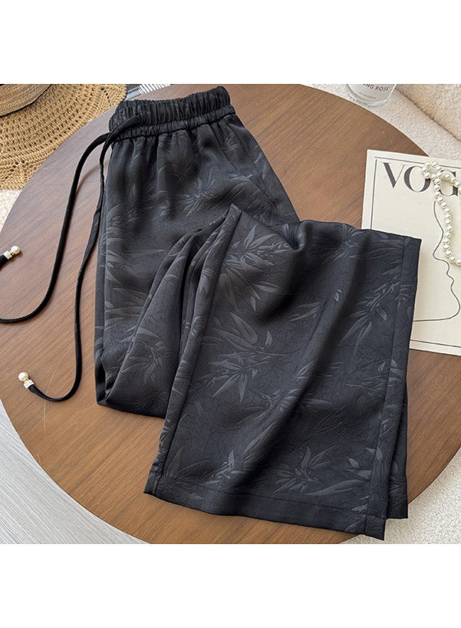 XINYANG New Chinese-style High-drape Floor-length Pants For Women - 2025 Summer National Style Casual Trousers, Straight-cut Thin Fabric Leisure Pants - Image 2