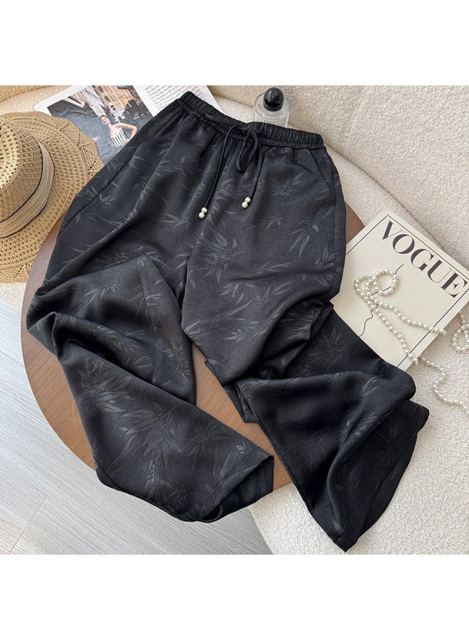 XINYANG New Chinese-style High-drape Floor-length Pants For Women - 2025 Summer National Style Casual Trousers, Straight-cut Thin Fabric Leisure Pants - Image 4