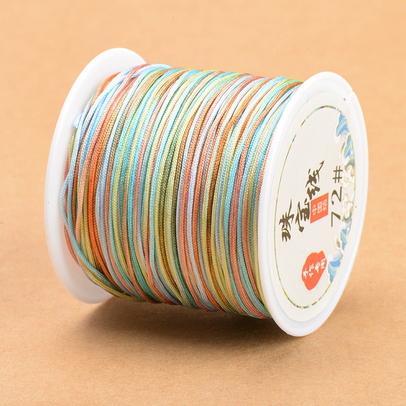 Duan Dye Magic Color Jade Line 72 Diy Woven Necklace Pendant Lanyard Material Strand Gradient Color Jade Strand - Image 1