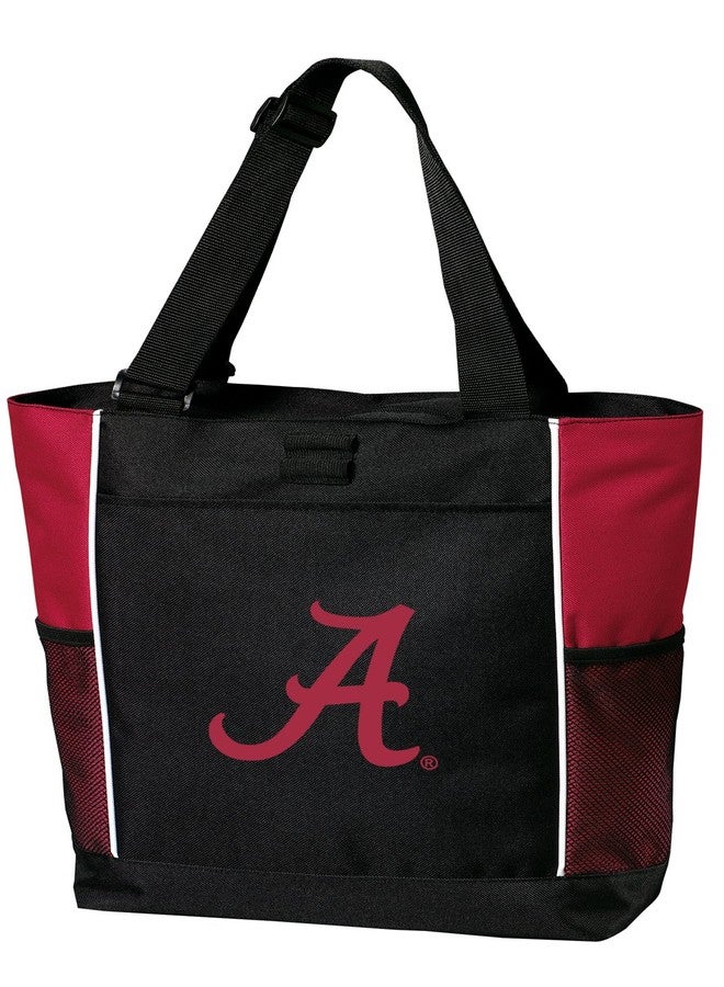 Broad Bay University of Alabama Tote Bags Crimson Tide Totes Beach Travel - Zippered Top - Image 1