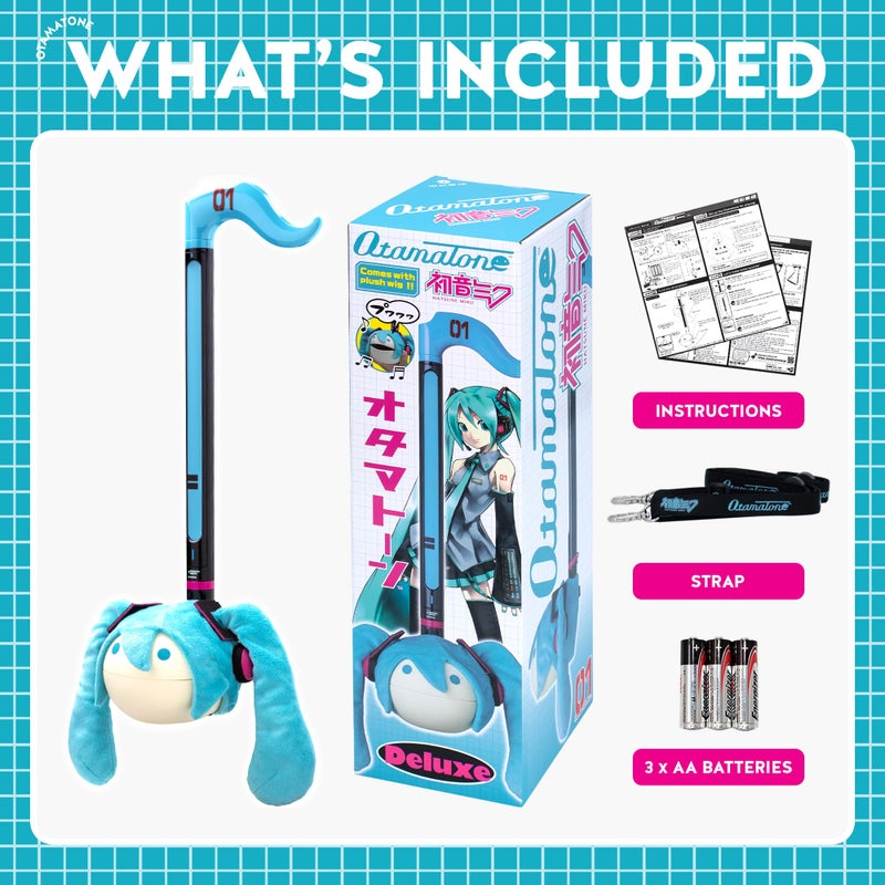 Otamatone أوتاماتون ديلوكس [إصدار هاتسوني ميكو] آلة موسيقية إلكترونية سنثسايزر محمولة من اليابان مايووا دينكي [تشمل شعر مستعار قابل للإزالة] - Image 5