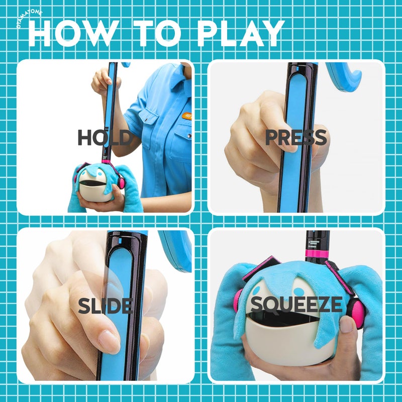 Otamatone أوتاماتون ديلوكس [إصدار هاتسوني ميكو] آلة موسيقية إلكترونية سنثسايزر محمولة من اليابان مايووا دينكي [تشمل شعر مستعار قابل للإزالة] - Image 3