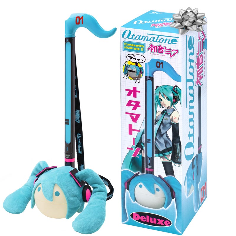 Otamatone أوتاماتون ديلوكس [إصدار هاتسوني ميكو] آلة موسيقية إلكترونية سنثسايزر محمولة من اليابان مايووا دينكي [تشمل شعر مستعار قابل للإزالة] - Image 1