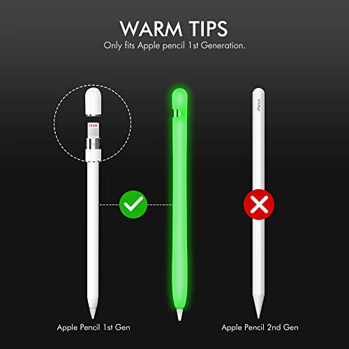 AHASTYLE AntiSlip Case Sleeve Silicone Protective Skin Added Cable Adapter Tether Kit Compatible with Apple Pencil 1st Generation - Image 3