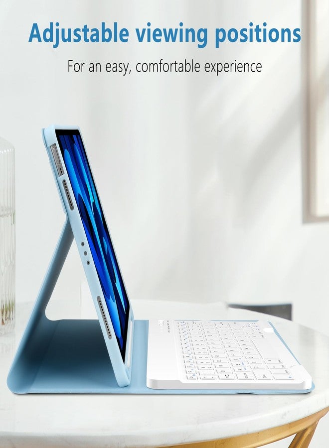 TQQ iPad Air 5th Generation Case with Keyboard - iPad Air Keyboard Case 10.9 inch, Detachable Keyboard Smart Case for iPad Air 5th Generation 2022/4th Generation 2020 (Blue) - Image 3