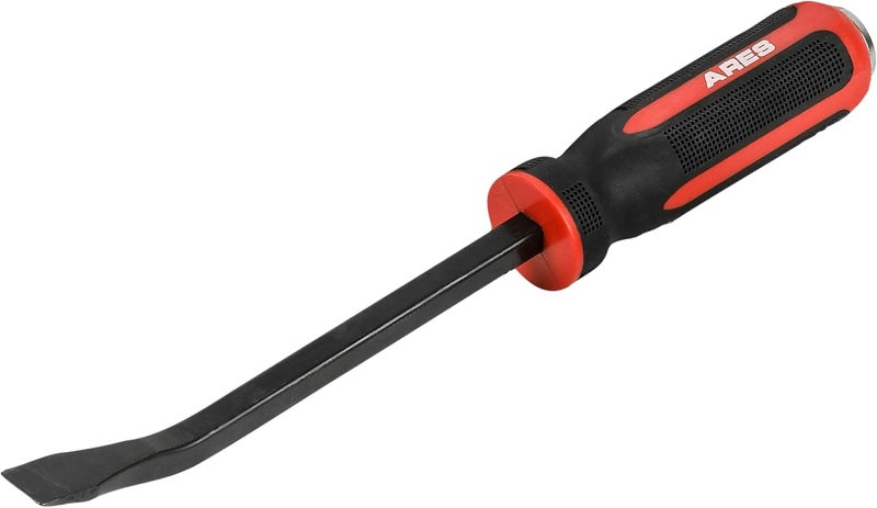 ARES 46006-12-Inch Pry Bar - Angled Tip for Lifting and Prying - Comfortable Non-Slip Double Injection Handle - Image 1