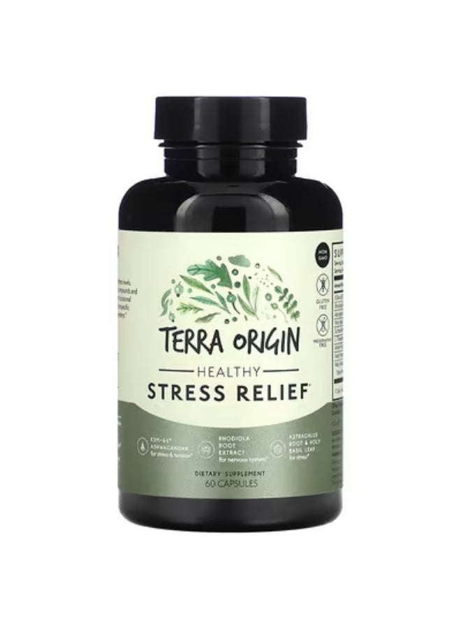 Terra Origin Healthy Stress Relief, 60 Capsules - Image 2