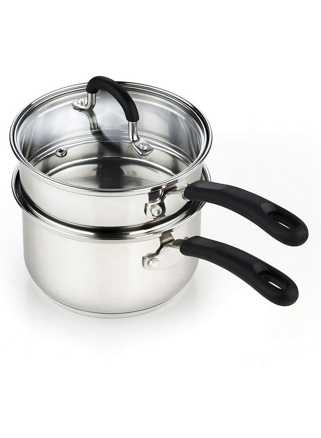 Cook N Home Cook N Home 02655 2 Quarts Double Boiler, Silver - Image 1