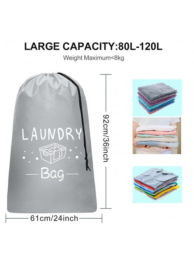 Sylfairy Sylfairy 2 Pack Extra Large Travel Laundry Bag, Dirty Clothes Organizer with Drawstring,Heavy Duty Travel Laundry Bags,Easy Fit a Laundry Hamper or Basket Travel Essentials 