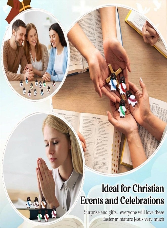 Bememo 50 Pcs Little Black Jesus Figures Original Design Mini Rubber Figures to Hide and Seek Religious Party Favors Sunday Baptism Gifts - Image 5