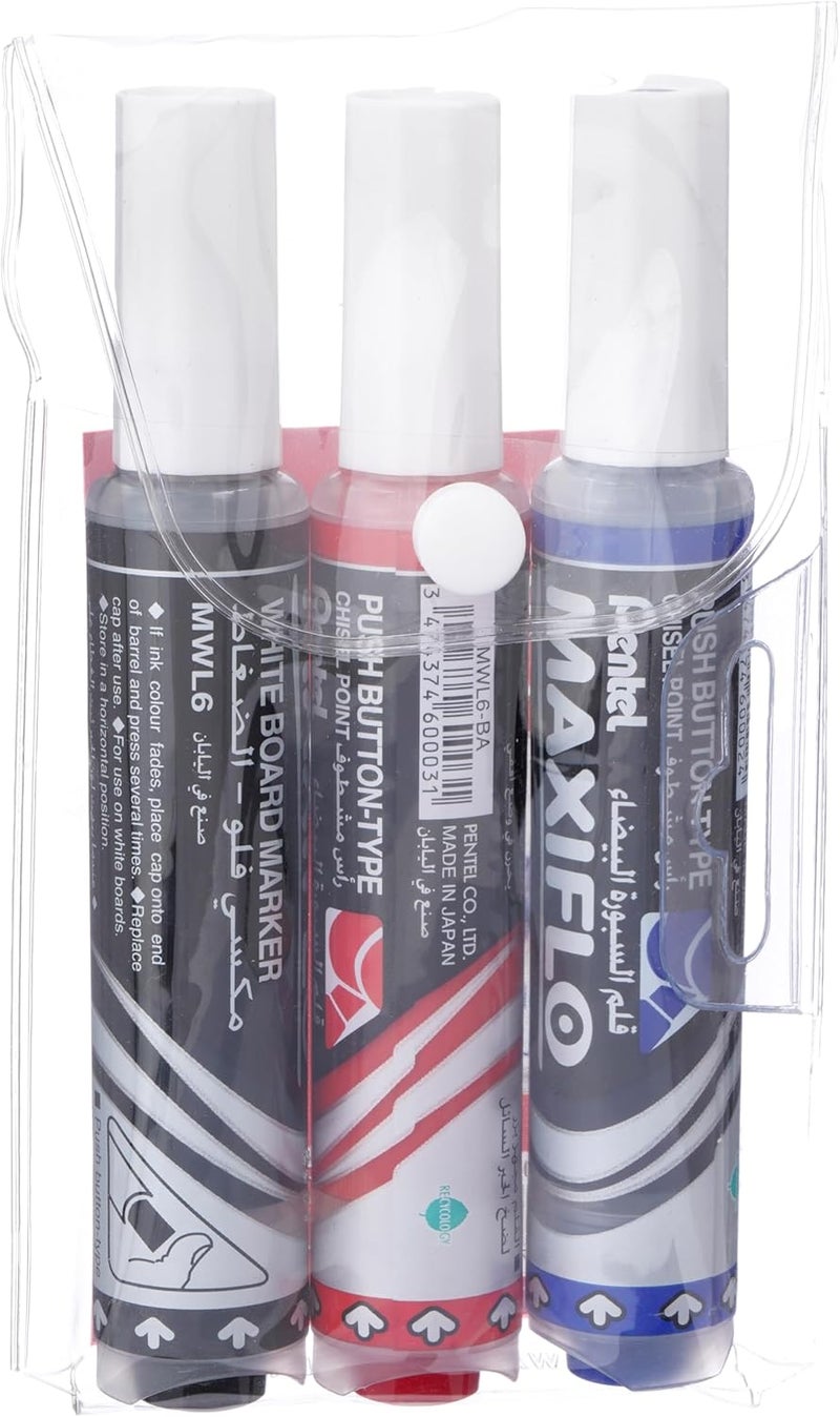Pentel Maxiflo Wb Marker Chl Wlt=3Pc - Image 2